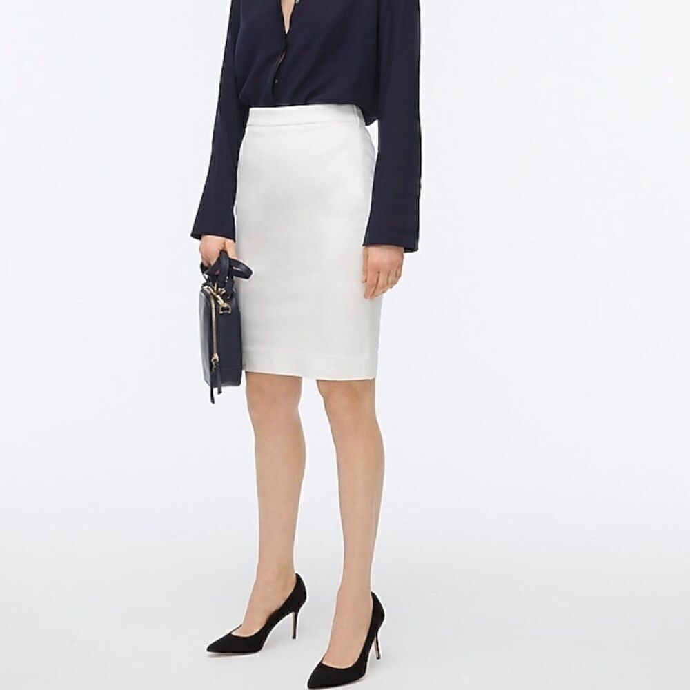 J. CREW Pencil Skirt in Bi-Stretch Cotton.